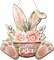 Easter Decorations Door Hanging Sign Wreath Happy Easter Bunny Ear Flowers Wooden Door Sign Welcome Seasonal Spring Easter Wreath Sign for Easter Tree, Door, Wall, Party Supplies